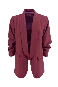 Colbert met smock-mouw Didi wijnrood