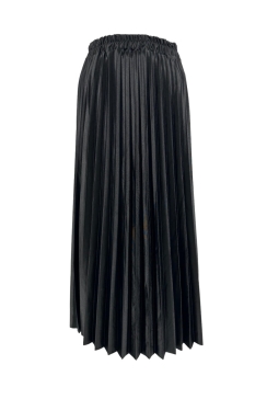 Plisse rok van satijn-look zwart