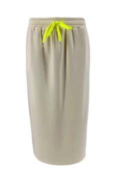 Rok met split en zakjes met gekleurd koord geel.swd)