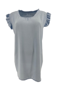 Top met kleine ruffle aan de mouw Lucy licht blauw. tkd