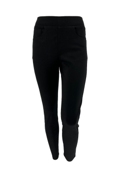 Miss Bon tregging met stretch zwart (L008)