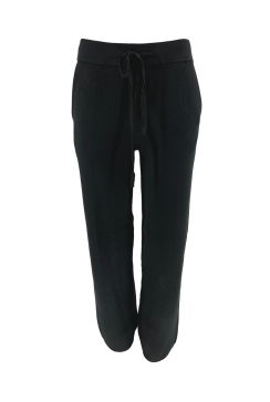 Comfy broek met rechte broekspijp zwart (J091A)