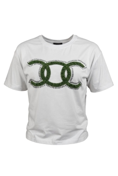 Shirt steentjes CC 3D army