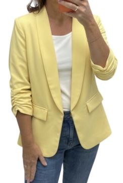 Colbert met smock-mouw Didi geel