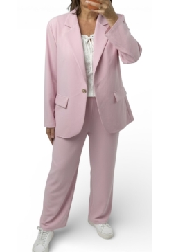 2-delig set met blazer en broek Debby licht roze